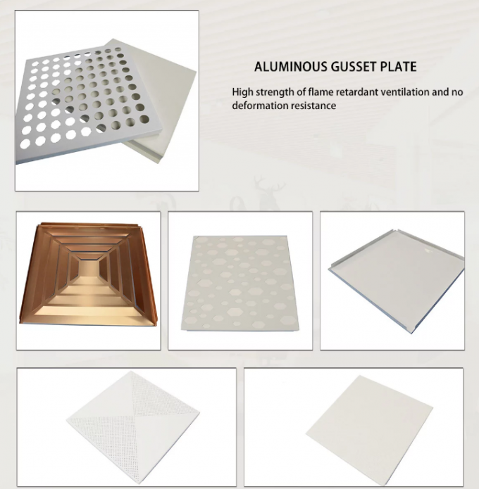 Schallabsorptions-Aluminiumfurnier-blattplatten-dekorative Decken-Fliesen-Rolle beschichtet