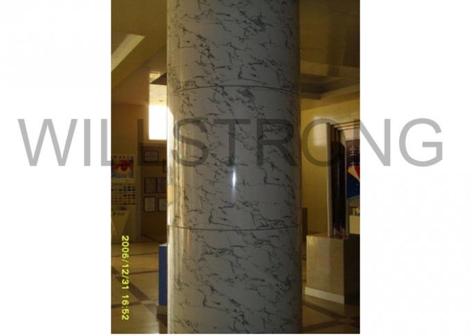 PVDF-Marmor-Muster-Aluminiumflächenvorhang-Zwischenwand-Kreisspalten-Umhüllung