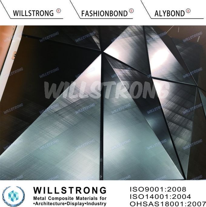 zusammengesetzte Wände Form 3D ACPs Metallfür äußere Dekorations-Größe 500 * 250mm